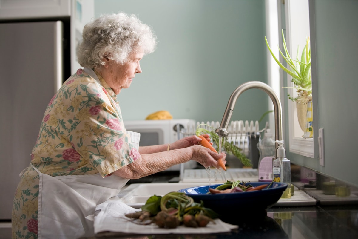 Family enjoying nutritious meal together
